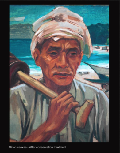 Oil on canvas - After conservation - Discoloured varnish